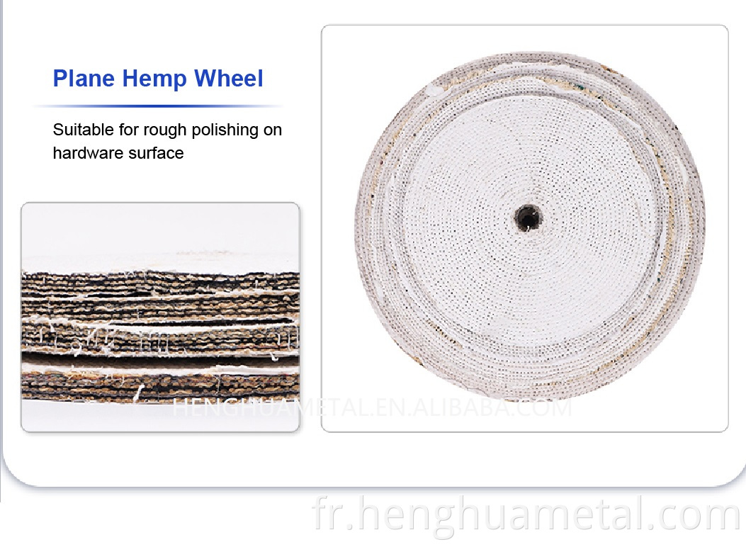 Henghua 2022 Roue de chanvre Roue de roue de roue de roue pour le polissage du miroir métallique